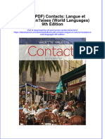 Ebook PDF Contacts Langue Et Culture Franaises World Languages 9th Edition PDF