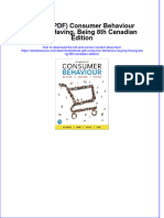 Ebook PDF Consumer Behaviour Buying Having Being 8th Canadian Edition PDF