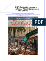 Ebook PDF Contacts Langue Et Culture Franaises World Languages 9th Edition 2 PDF