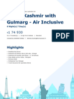 Exotic Kashmir With Gulmarg - Air Inclusive