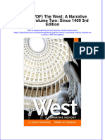Ebook PDF The West A Narrative History Volume Two Since 1400 3rd Edition PDF