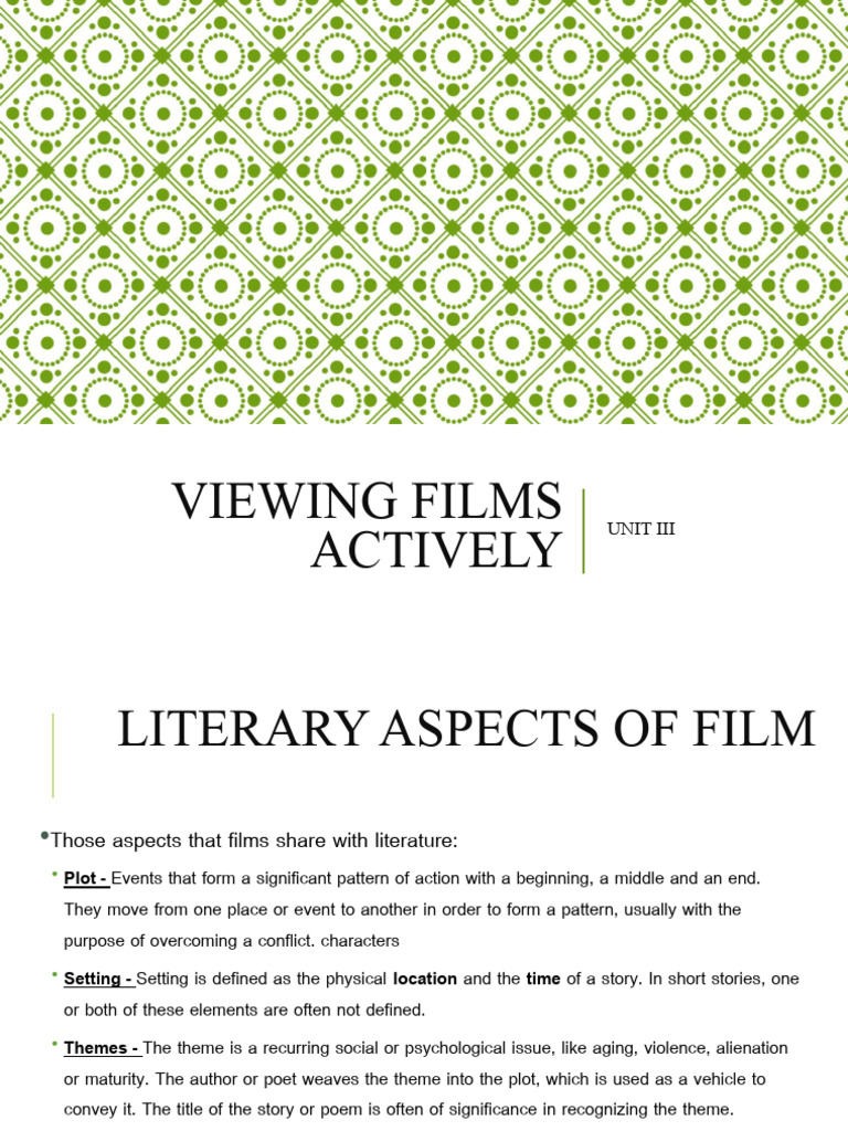 Unit III - Film Analysis | PDF | Comedy | Symbols