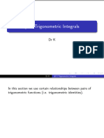 7.2 Trigonometric Integrals