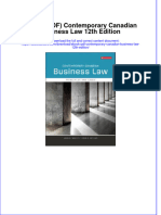 Ebook PDF Contemporary Canadian Business Law 12th Edition PDF