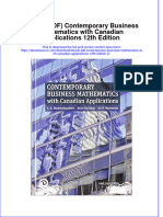 Ebook PDF Contemporary Business Mathematics With Canadian Applications 12th Edition 2 PDF