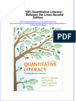 Ebook Ebook PDF Quantitative Literacy Thinking Between The Lines Second Edition PDF