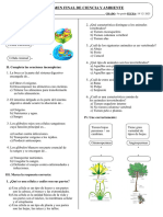 Examen de Ciencia y Ambiente