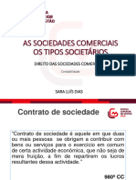 As Sociedades Comerciais e Os Tipos Societários