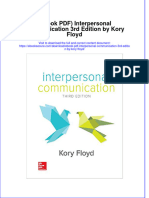 FULL Download Ebook PDF Interpersonal Communication 3rd Edition by Kory Floyd PDF Ebook