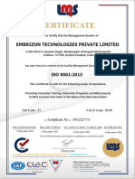 Embrizon Technologies - Iso Certificate
