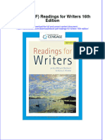Ebook Ebook PDF Readings For Writers 16th Edition PDF