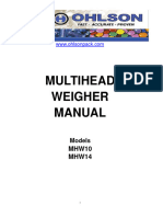 Multihead Weigher Manual: MHW10 MHW14