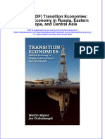 Download eBook PDF Transition Economies Political Economy in Russia Eastern Europe and Central Asia pdf