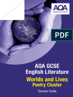 Aqa 8702 Worlds and Lives Poetry Cluster TG