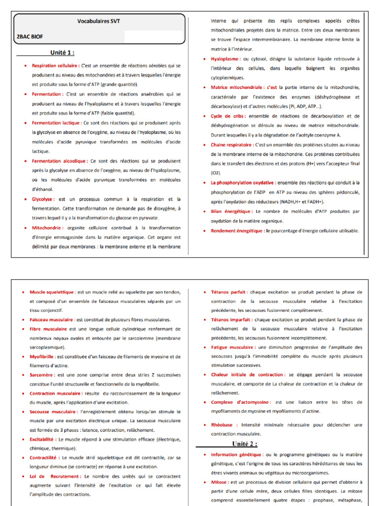 Vocb SVT | PDF