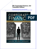 Ebook PDF Corporate Finance 3rd Canadian Edition PDF