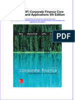 Ebook PDF Corporate Finance Core Principles and Applications 5th Edition PDF