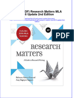 Ebook Ebook PDF Research Matters Mla 2016 Update 2nd Edition PDF