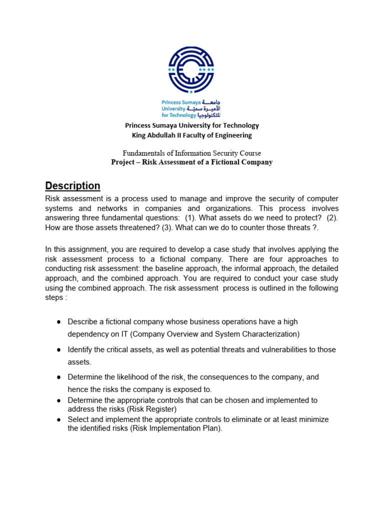 Project - Risk Assessment | PDF | Risk | Risk Assessment