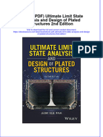 Ebook PDF Ultimate Limit State Analysis and Design of Plated Structures 2nd Edition PDF