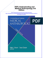 Ebook PDF Understanding and Applying Medical Anthropology 3rd Edition PDF