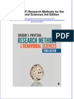 Ebook Ebook PDF Research Methods For The Behavioral Sciences 3rd Edition PDF