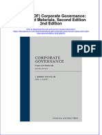 Ebook PDF Corporate Governance Cases and Materials Second Edition 2nd Edition PDF