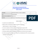 Constancia de Inscripción Pruebas de Orientación Vocacional Sun-Cunoc