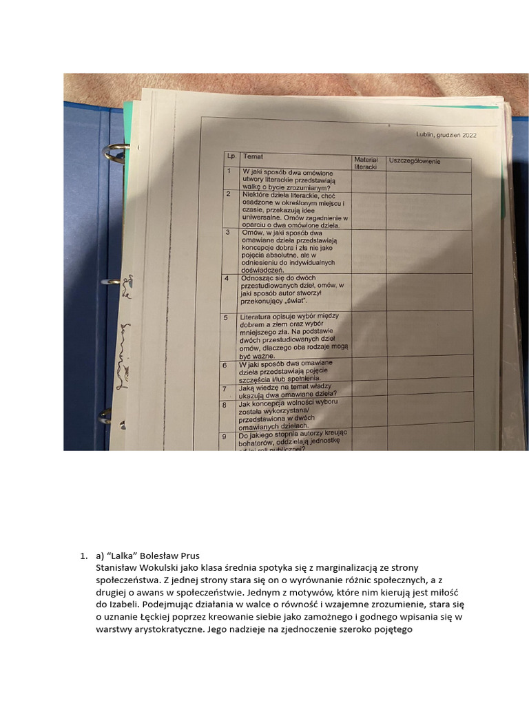 Tematy Do Rozprawki | PDF