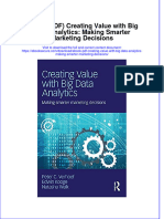 Ebook PDF Creating Value With Big Data Analytics Making Smarter Marketing Decisions PDF