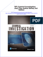 Ebook PDF Criminal Investigation Justice Series The Justice Series 3rd Edition PDF
