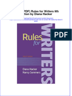 Ebook Ebook PDF Rules For Writers 9th Edition by Diana Hacker PDF