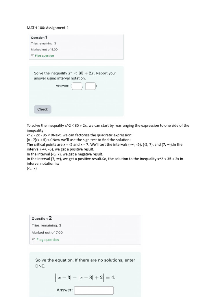 Math 100 Asmt-1 Jan 24 | PDF | Teaching Methods & Materials