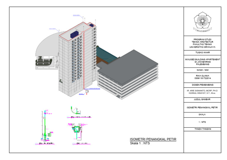 Isometri Penangkal Petir Arsitektur | PDF