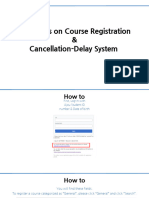 Guidelines On Course Registration and Cancellation Delay System