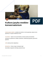 Kultura Języka Mediów - Konwersatorium