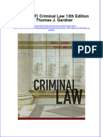 Ebook PDF Criminal Law 13th Edition by Thomas J Gardner PDF