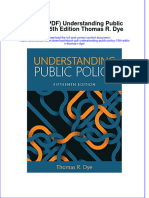 Ebook PDF Understanding Public Policy 15th Edition Thomas R Dye PDF