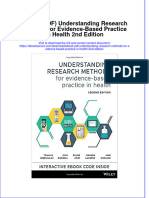 Ebook PDF Understanding Research Methods For Evidence Based Practice in Health 2nd Edition PDF