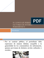 Lenguaje Periodístico y Factores de Interés Periodístico SEPT 21