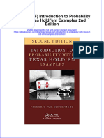 FULL Download Ebook PDF Introduction To Probability With Texas Hold em Examples 2nd Edition PDF Ebook