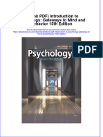 FULL Download Ebook PDF Introduction To Psychology Gateways To Mind and Behavior 15th Edition PDF Ebook