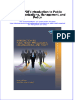 FULL Download Ebook PDF Introduction To Public Health Organizations Management and Policy PDF Ebook