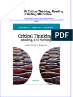 Ebook PDF Critical Thinking Reading and Writing 9th Edition PDF