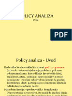 POLICY ANALIZA - Uvod - Prva Lekcija