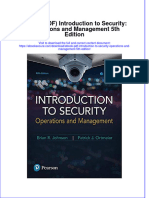 FULL Download Ebook PDF Introduction To Security Operations and Management 5th Edition PDF Ebook
