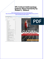 Ebook PDF Cultural Anthropology Asking Questions About Humanity by Robert L Welsch PDF