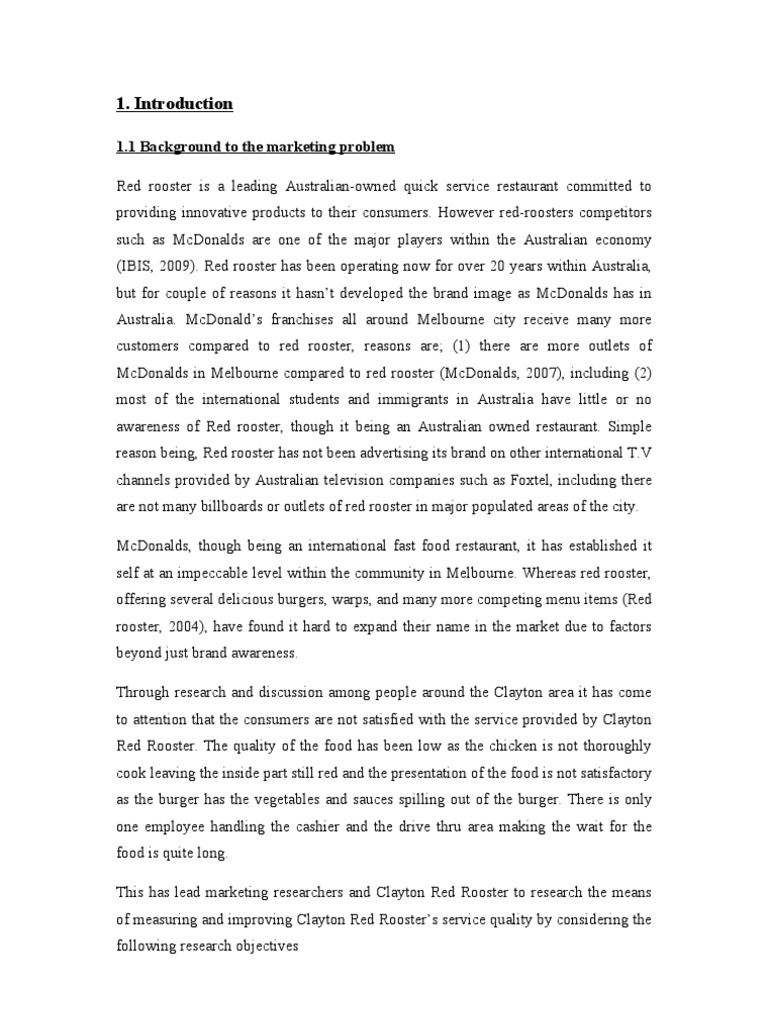 Introduction | PDF | Mc Donald's | Fast Food Restaurants