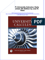 Ebook PDF University Calculus Early Transcendentals 4th Edition by Joel R Hass PDF