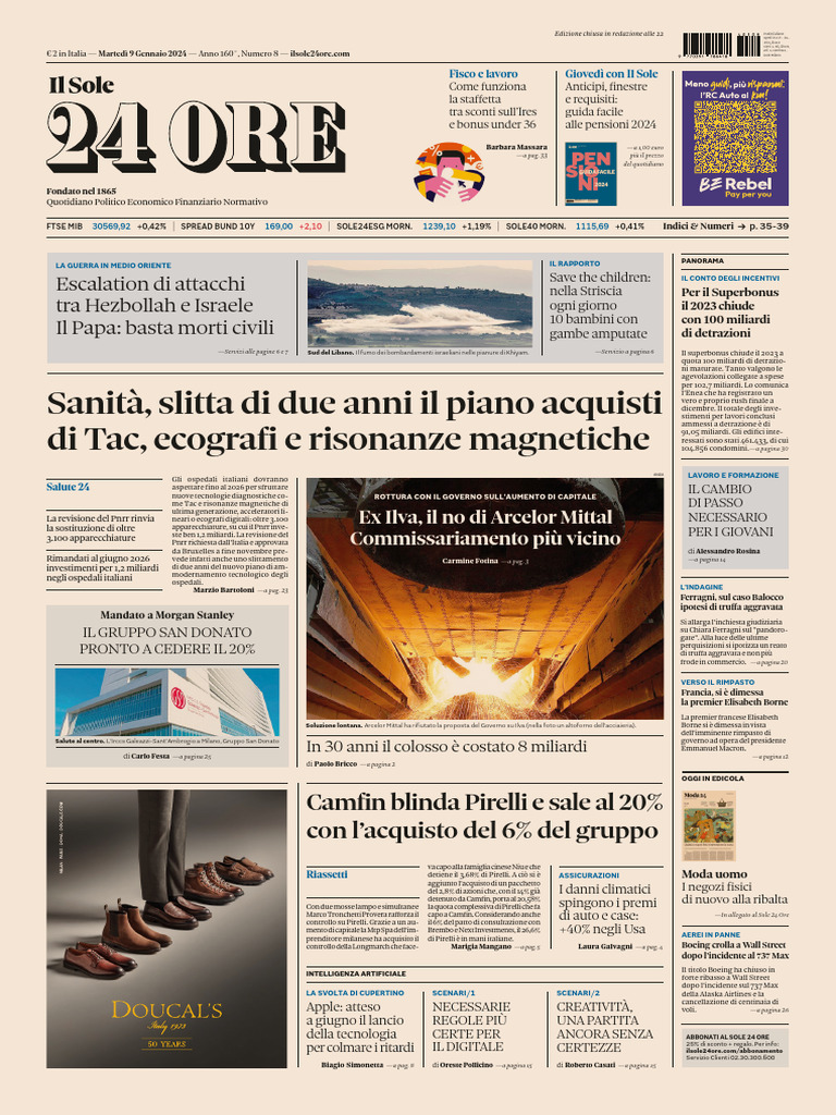 Il Sole 24 Ore 09 Gennaio 2024 | PDF